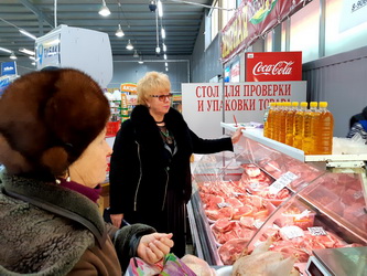 Александра Сызранцева провела повторную проверку торговой точки, реализующей свинину